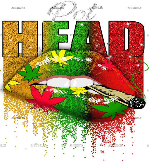 Pot head weed DTF Transfer