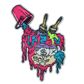 Pink Paint Bucket Head Patch (Large/Chenille)