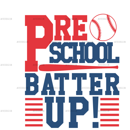 Preschool Batter Up DTF Transfer
