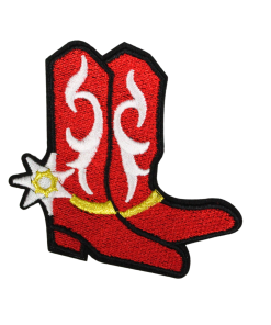 Red Floral Boots Patch (Small/Embroidery)