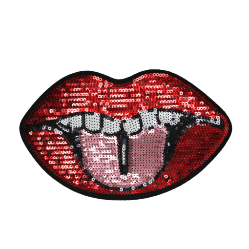 Red Lips Patch (Large/Sequin)