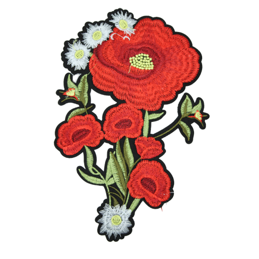 Red Poppy Patch (Large/Embroidery)