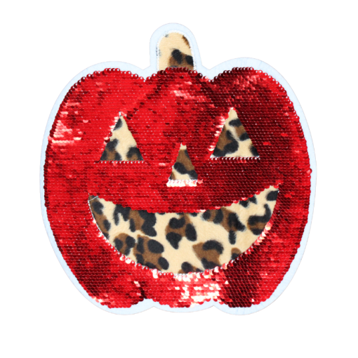 Halloween Red Pumpkin Patch (Large/Sequin)