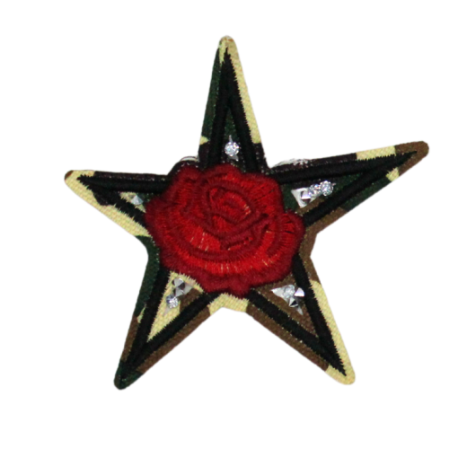 Rose Star Patch (Small/Embroidery)