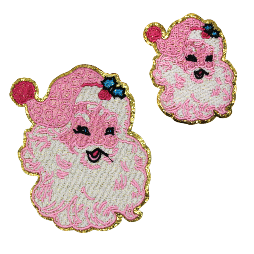 Pink Santa Patch (Medium/Embroidery)