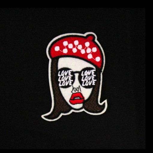 Girl With Love Sunglasses Patch (Small/Embroidery)