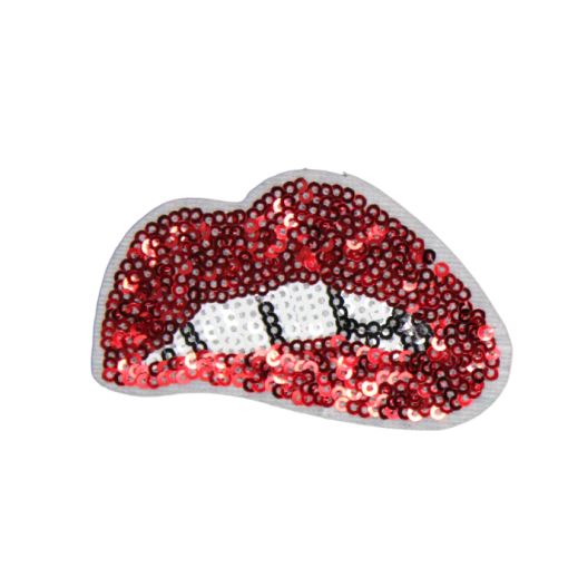 Lips Red/Pink Patch (Small/Sequin) - Image 2