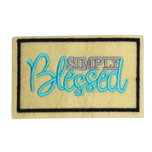 Simply Blessed Patch (Small/Embroidery)