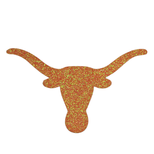 Longhorn Skull Glitter Patch (Small/Embroidery) - Image 4