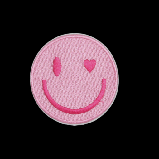 Pink Smiley Patch (Small/Embroidery) - Image 3