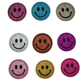 Smiley Glitter Patch