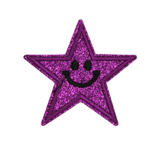 Smiley Star Glitter Patch - Image 2