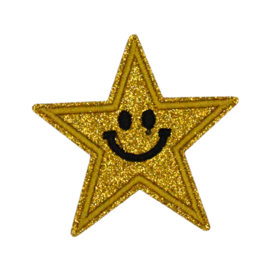 Smiley Star Glitter Patch - Image 3