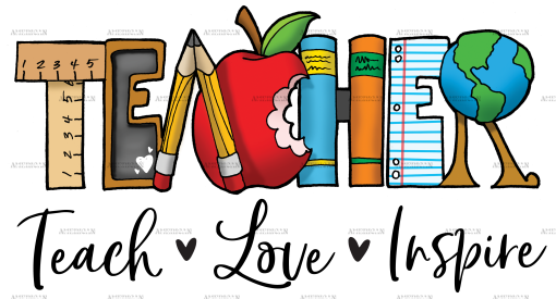 Teacher Teach Love Inspire DTF Transfer
