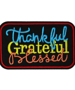Thankful Grateful Blessed Patch (Small/Embroidery)
