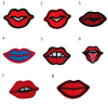 Tiny Lips Patch (Small/Embroidery)