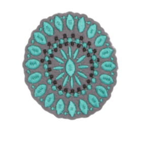Turquoise Design Patch (Small/Embroidery)