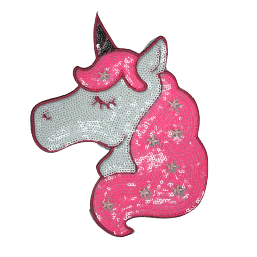 Pink Unicorn Patch (Medium/Sequin)