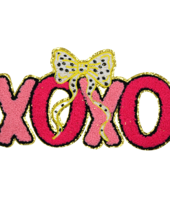 XOXO Yellow Bow Patch (Medium/Chenille)
