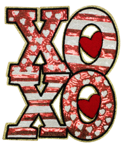 XOXO Red Heart Patch (Large/Sequin)