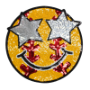 Softball Star Smiley Patch (Large/Sequin)
