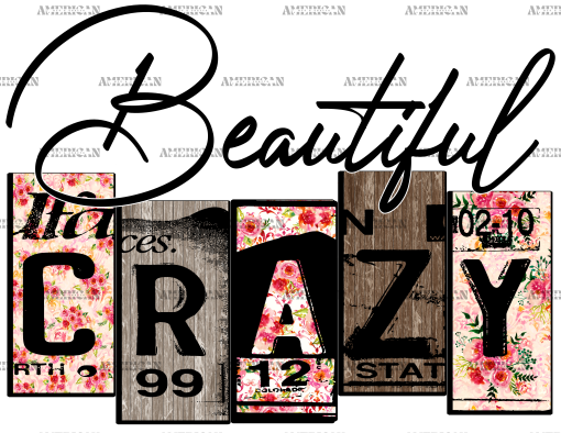 Beautiful Crazy Floral DTF Transfer