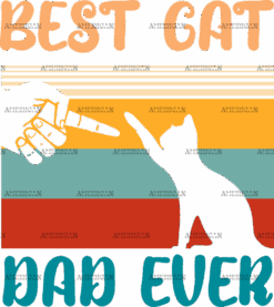 Best Cat Dad Ever DTF Transfer
