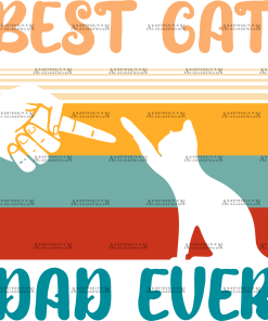 Best Cat Dad Ever DTF Transfer