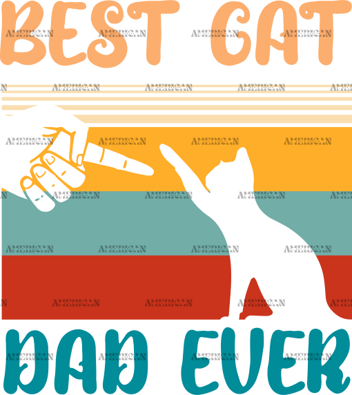 Best Cat Dad Ever DTF Transfer