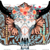 Boho Western Steer Skull DTF Transfer