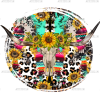 Bull Skull With Sunflowers DTF Transfer