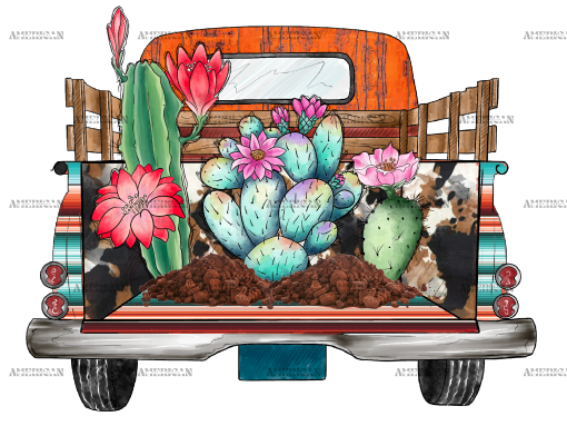 Cactus Truck DTF Transfer