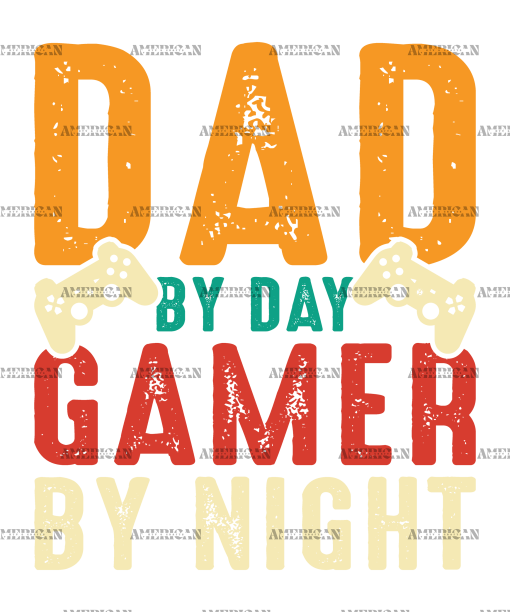 Dad By Day Gamer By Night-1 DTF Transfer