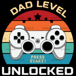 Dad Level Unlocked DTF Transfer