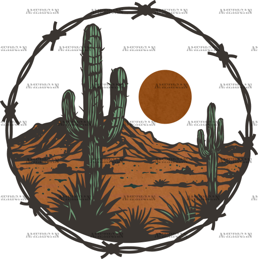 Desert Barb Wire DTF Transfer