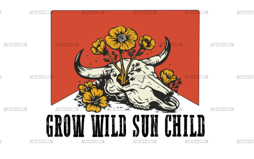 Grow Wild Sun Child DTF Transfer