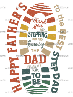 Happy Father's Day Footstep DTF Transfer