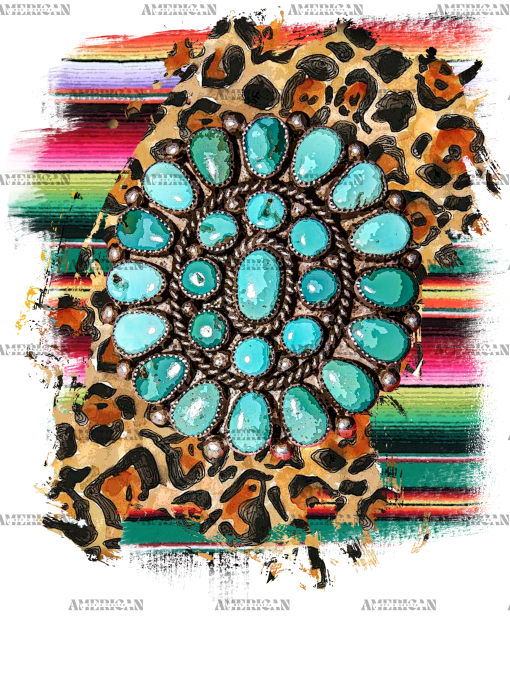 Leopard Gem Stone DTF Transfer