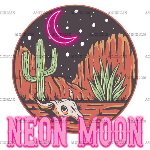 Neon Moon DTF Transfer