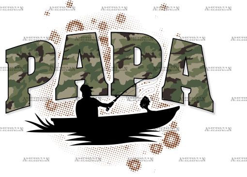Papa Fishing DTF Transfer