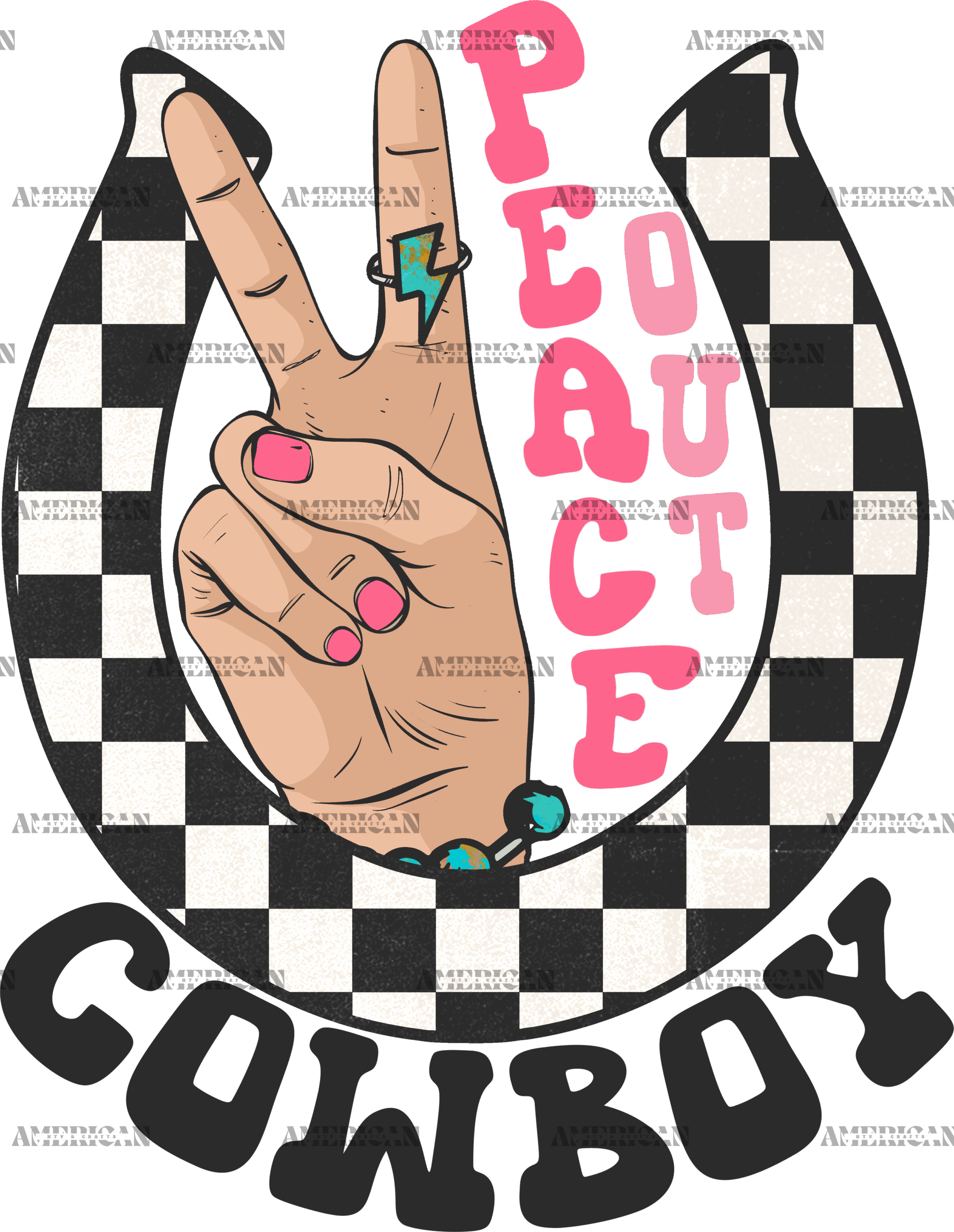 Peace Out Cowboy DTF Transfer