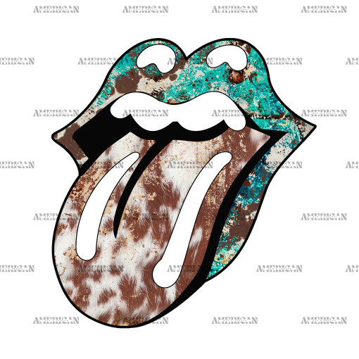 Rock Star Lips Tongue DTF Transfer