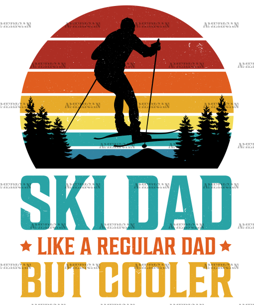 Ski Dad Like A Regular Dad But Cooler-1 DTF Transfer