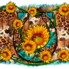 Sunflower Gemstone Leopard Cowhide DTF Transfer
