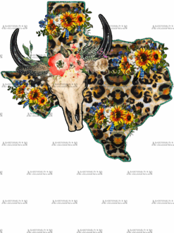 Texas Leopard And Sunflower DTF Transfer
