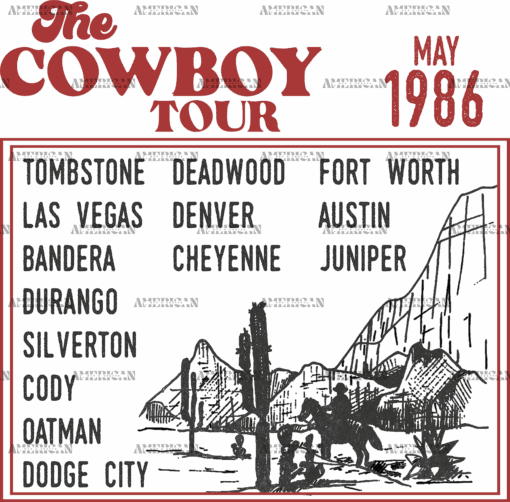 The Cowboy Tour DTF Transfer