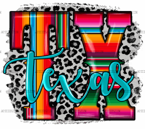 Tx Texas Serape DTF Transfer