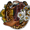 Western Horseshoe Cowboy DTF Transfer