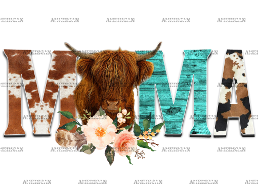 Western Mama Cow DTF Transfer