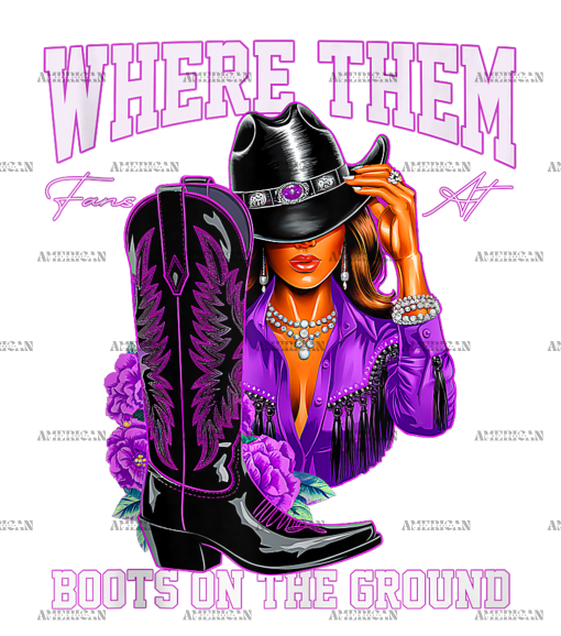 Where Them Fans At Boots On The Ground-12 DTF Transfer